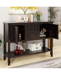 Streamdale Furniture Cambridge Series Vintage Console Table with 4 Drawers and Shelf