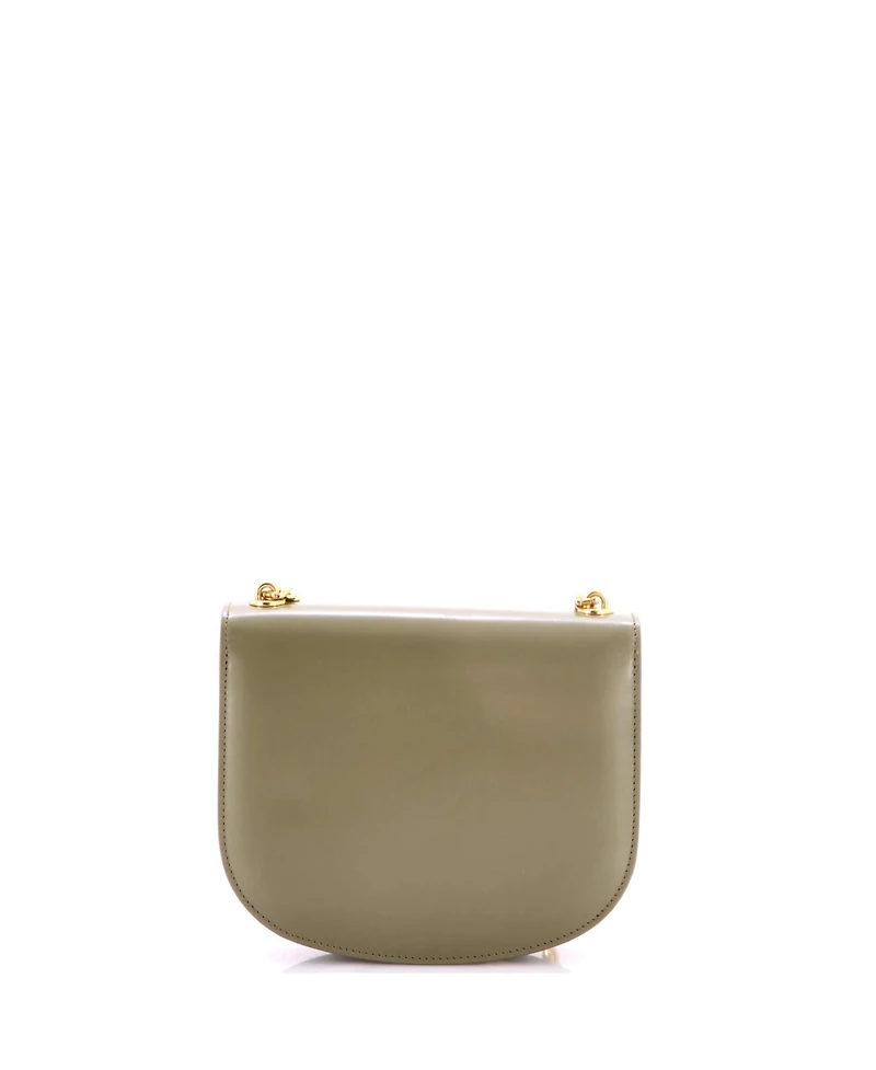 Pre-Owned Celine Triomphe Besace Clea Chain Flap Bag Leather