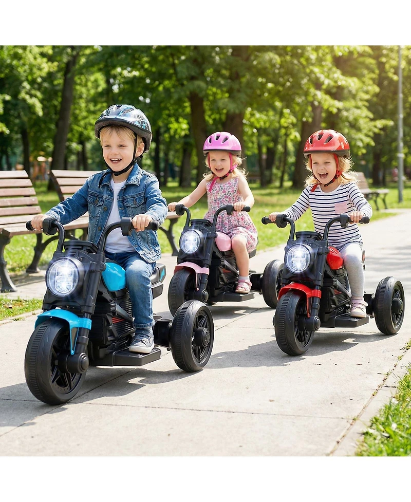 Slickblue Kids 6V Battery Powered Motorcycle with Led Headlight and Music