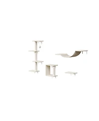 Streamdale Furniture Modern Wall-Mounted Cat Furniture - 4 pieces
