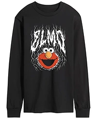 Airwaves Men's Sesame Street Metal Elmo Long-Sleeve Graphic T-Shirt