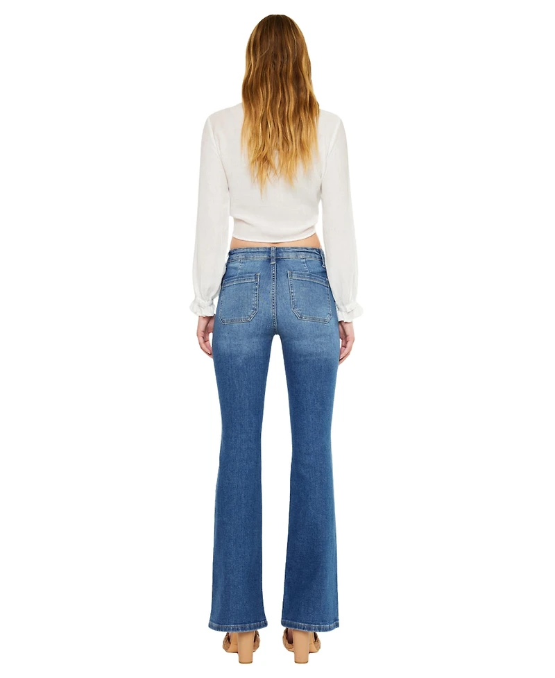 KanCan Women's Kasey High Rise Flare Jeans
