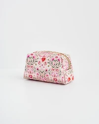 Fable England Women's Floral Heart Cosmetic Pouch