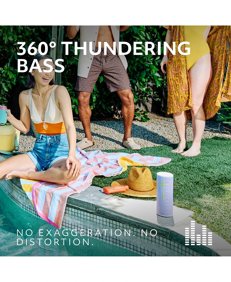 Ultimate Ears Megaboom 4: Portable Waterproof Bluetooth Speaker, 360° Sound, Thundering Bass, 20-Hour Battery, 147ft Range