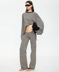 Lioness Women's Low Rise Striped Waist Tie Pants