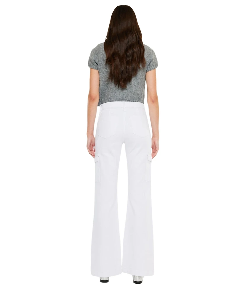 KanCan Women's Marilyn High Rise Wide Flare Jeans