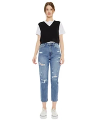 KanCan Women's Bobbie Ultra High Rise Straight Jeans