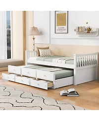 Streamdale Furniture Daybed with Trundle and Drawers