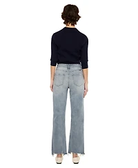 KanCan Women's High Rise Slim Wide Leg Jeans