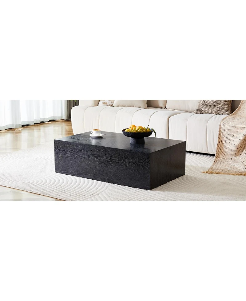 Streamdale Furniture Wood Grain Mdf Coffee Table - 39.3" x 23.6" x 11.8