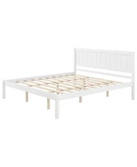 Streamdale Furniture Bed Frame with Headboard, Wood Slats