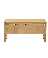 Streamdale Furniture Geometric Carved 3-Drawer Console Table