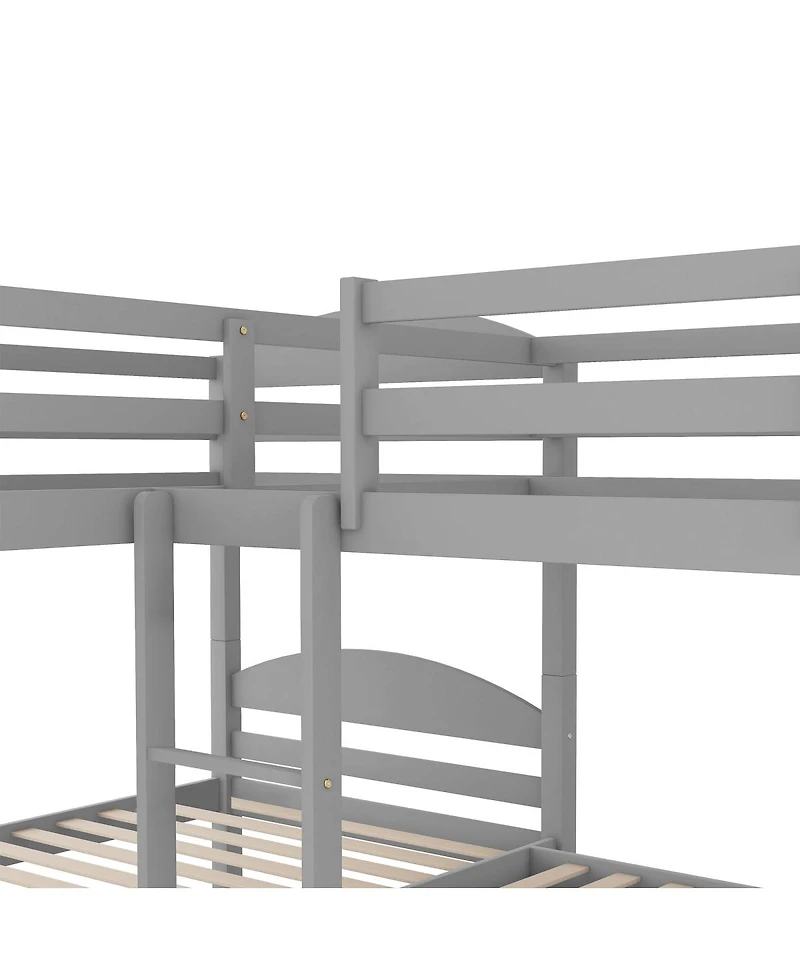 Streamdale Furniture L-Shaped Bunk bed with Trundle