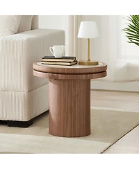 Streamdale Furniture 19.49" Round Sintered Stone Side Table