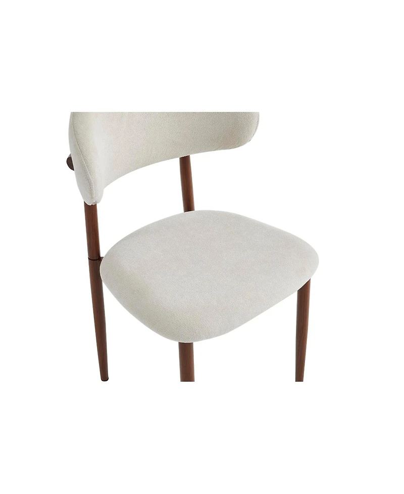 Streamdale Furniture Piece Mid-Century Modern Linen Dining Chair Set