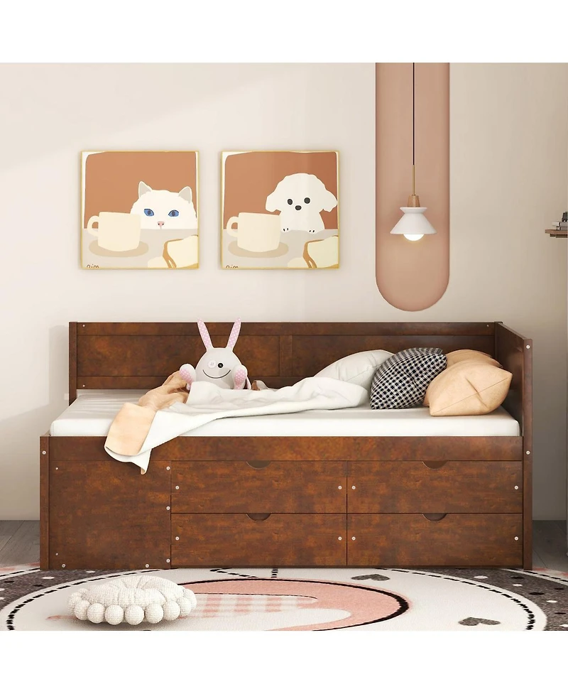 Streamdale Furniture Daybed with Drawers and Shelves