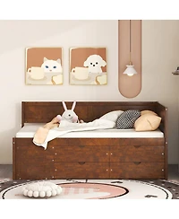Streamdale Furniture Daybed with Drawers and Shelves