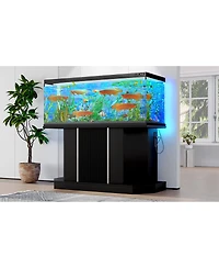 Streamdale Furniture 55-75 Gallon Aquarium Stand with Power Outlet and Storage, 880LBS Capacity