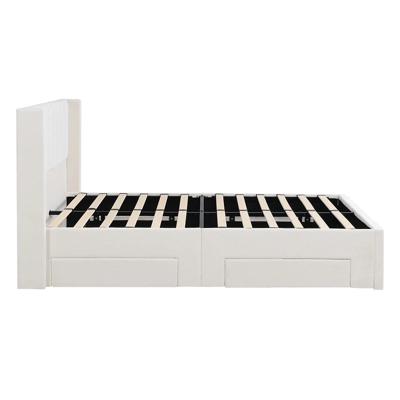 Streamdale Furniture Large-capacity upholstered storage bed with drawers