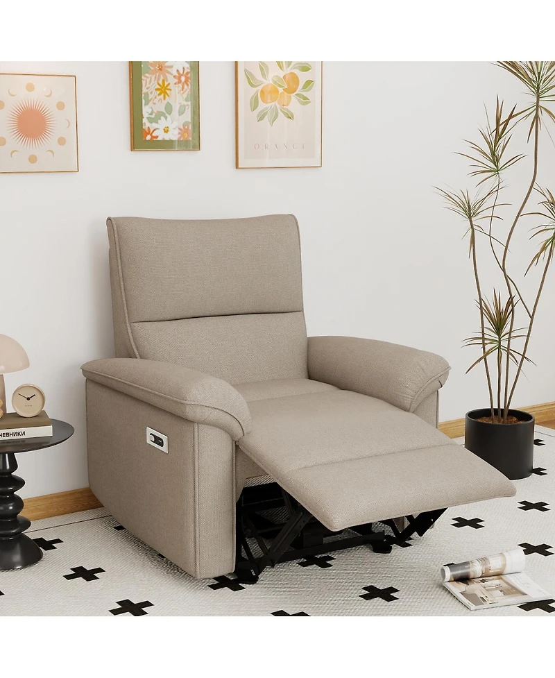 Streamdale Furniture Electric Wall Hugger Power Recliner with Usb Port