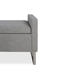 Streamdale Furniture 47" Upholstered Storage Ottoman Bench with Metal Base
