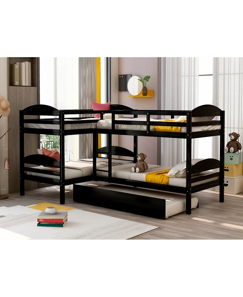 Streamdale Furniture L-Shaped Bunk bed with Trundle
