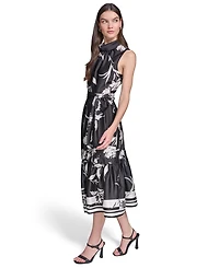 Karl Lagerfeld Paris Women's Belted Midi Dress