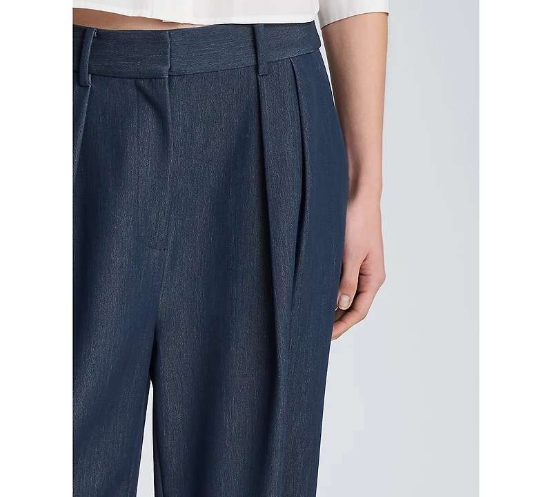 Kenneth Cole Women's High-Rise Belted Cuff Pants