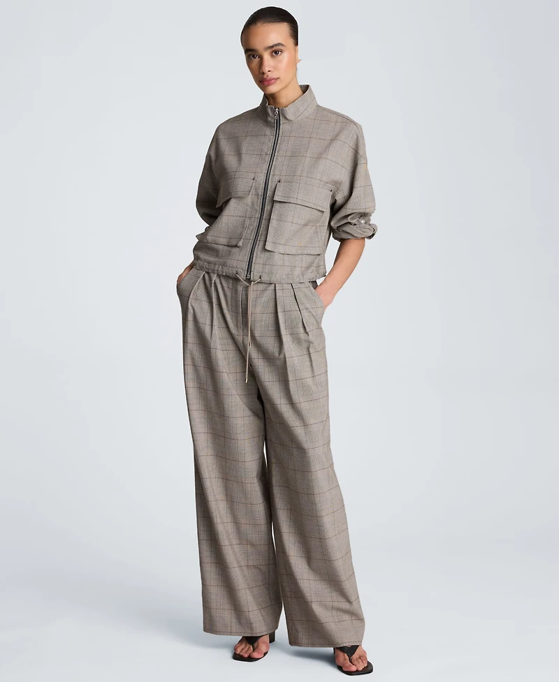 Kenneth Cole Women's Wide Leg Double Belt Pants