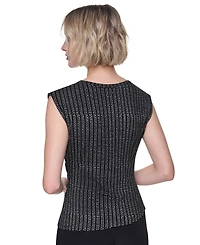 Dkny Women's Asymmetrical Sleeveless Knit Top