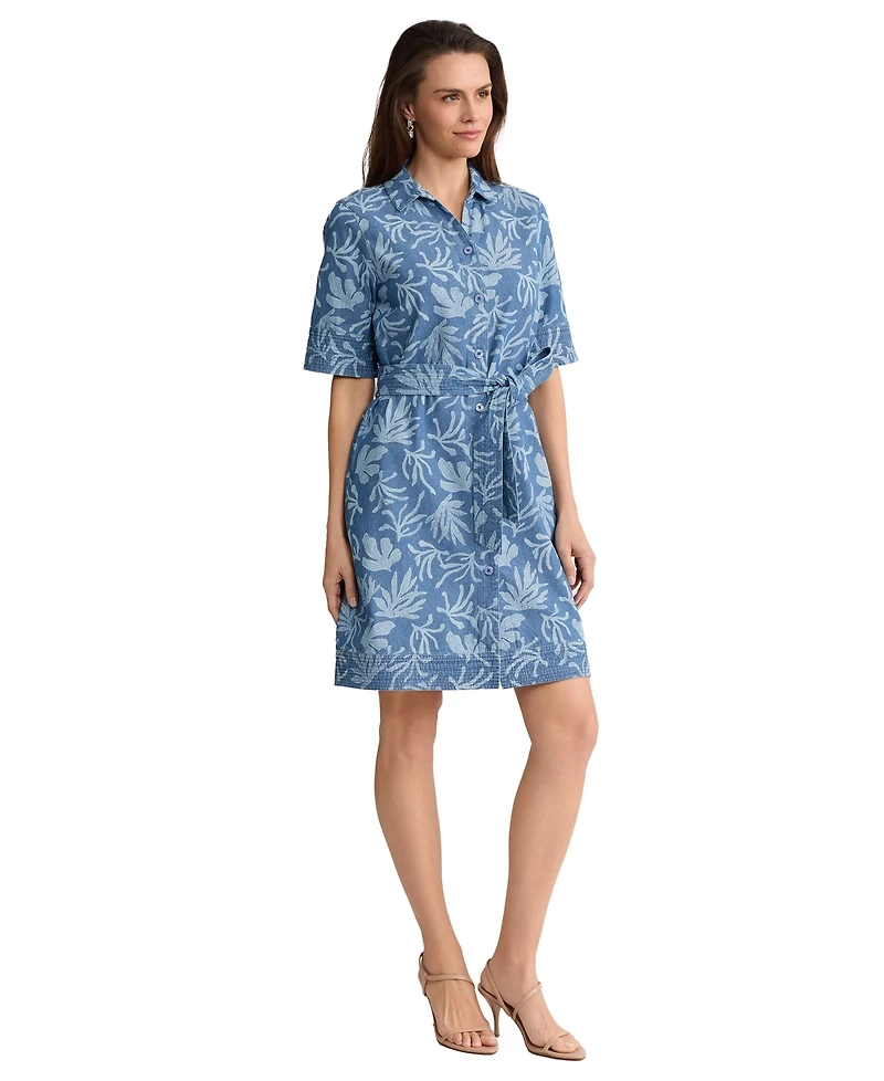 Jones New York Petite Short-Sleeve Shirt Dress