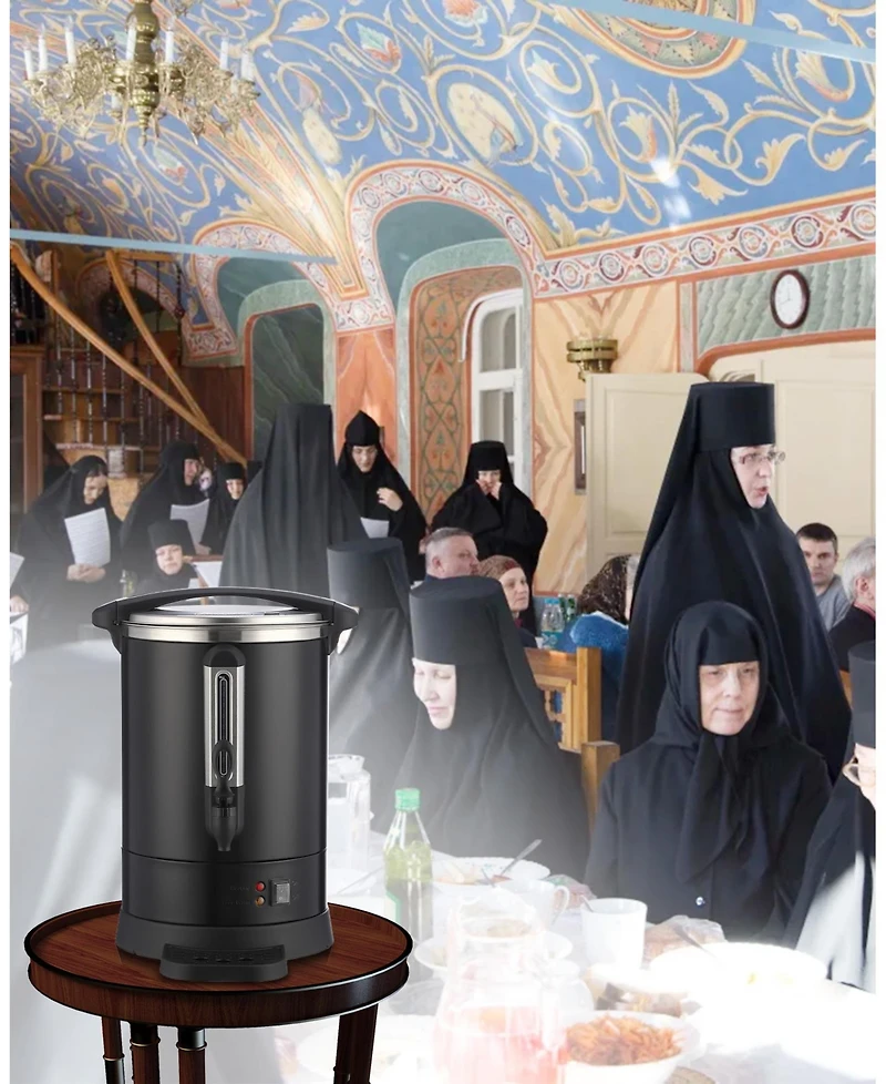 gaomon 14L Large Stainless Steel Coffee Urn with Double Wall Insulation for Wedding, Buffet, Catering, Events, Outdoor Bar