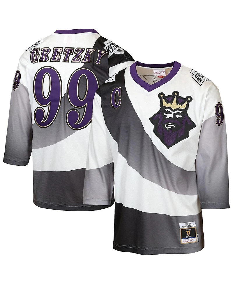 Mitchell & Ness Big Boys and Girls Wayne Gretzky Black Los Angeles Kings Maxxed Out Fashion Basketball Jersey