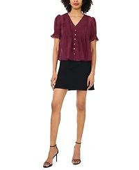Vince Camuto Women's Pintuck Short-Sleeve Top