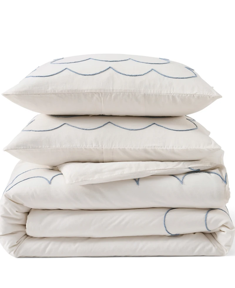 Peri Home Daydream Scallop 3-Piece Comforter Set