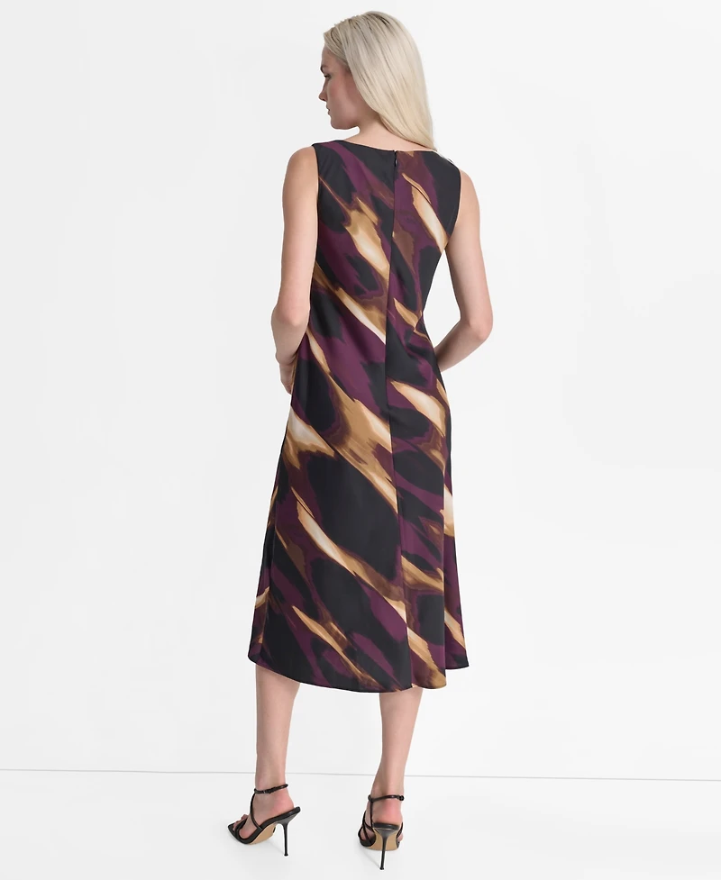 Dkny Petite Sleeveless Cowl Neck Midi Dress
