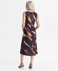 Dkny Petite Sleeveless Cowl Neck Midi Dress