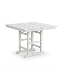 Streamdale Furniture White Hdpe 37.8" Square Folding Outdoor Dining Table