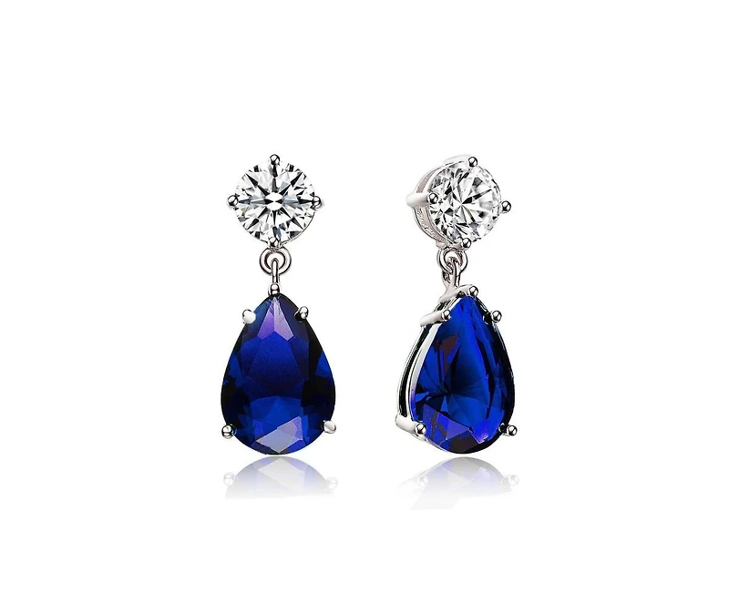 Rachel Glauber Chic Gold Plated Cz Statement Teardrop Earrings