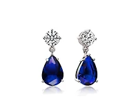 Rachel Glauber Chic Gold Plated Cz Statement Teardrop Earrings