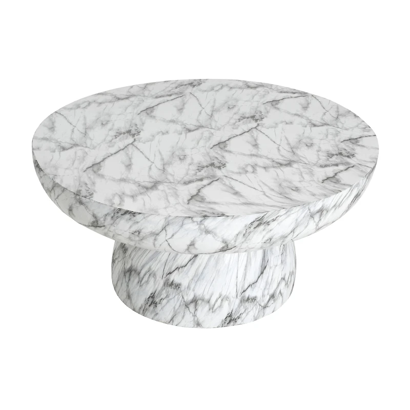 Streamdale Furniture Faux Marble Coffee Table for Both Indoor and Outdoor Use