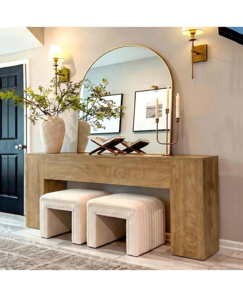 Tribesigns 79-Inch Console Table, Extra Long Entryway Table, Thick Tabletop, Farmhouse Style, Narrow Sofa Console Table