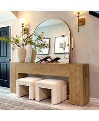 Tribesigns 79-Inch Console Table, Extra Long Entryway Table, Thick Tabletop, Farmhouse Style, Narrow Sofa Console Table
