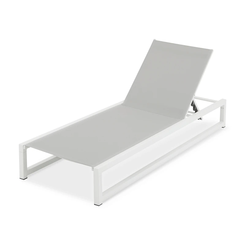 Streamdale Furniture 5-Level Adjustable Aluminum and Textilene Outdoor Chaise Lounge