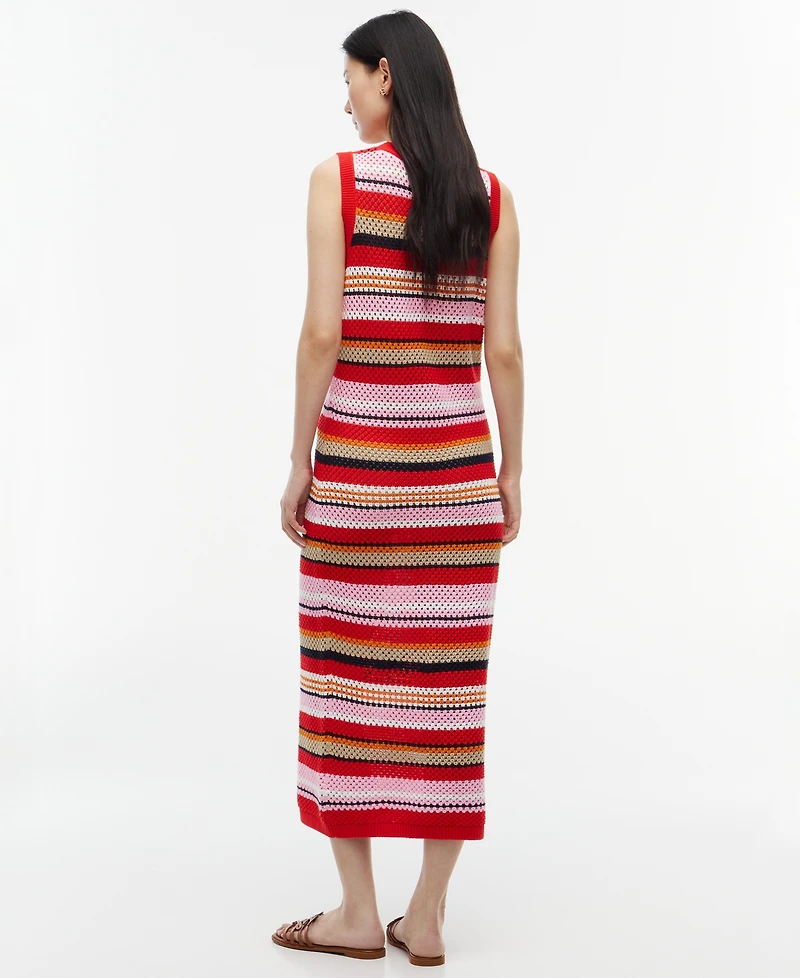 Tommy Hilfiger Women's Summer Crochet Sleeveless Midi Dress
