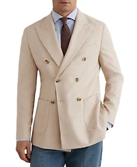 Reiss Men's ManciTailored-Fit Double-Breasted Herringbone Blazer