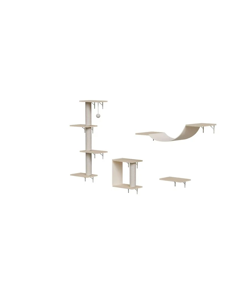 Streamdale Furniture Modern Wall-Mounted Cat Furniture - 4pcs