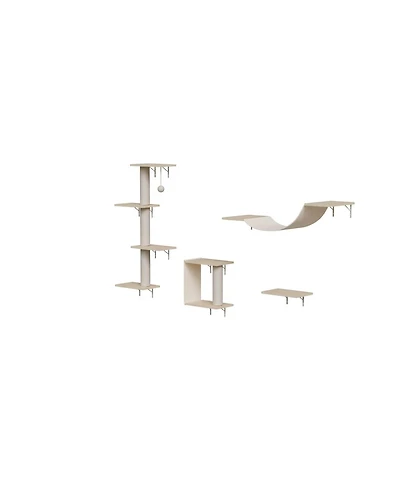 Streamdale Furniture Modern Wall-Mounted Cat Furniture - 4pcs