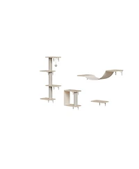 Streamdale Furniture Modern Wall-Mounted Cat Furniture - 4pcs