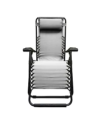 Caravan Sports Zero Gravity Outdoor Folding Camping Patio Lounge Chair, Gray